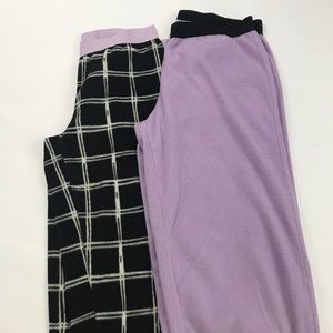 June Daisy Pajamas Small Fleece Pants Set of 2